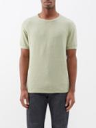 Officine Gnrale - Linen-blend T-shirt - Mens - Khaki