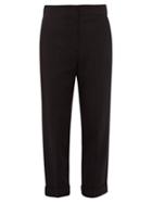 Matchesfashion.com Raey - Elasticated Back Turn Up Waxed Trousers - Womens - Black