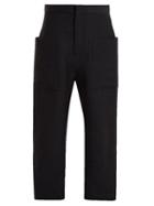 Matchesfashion.com Raey - Linen Patch Pocket Trousers - Womens - Navy