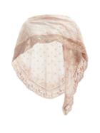 Matchesfashion.com Mimi Prober - Stanton Antique Lace-trimmed Organic-cotton Shawl - Womens - Light Pink