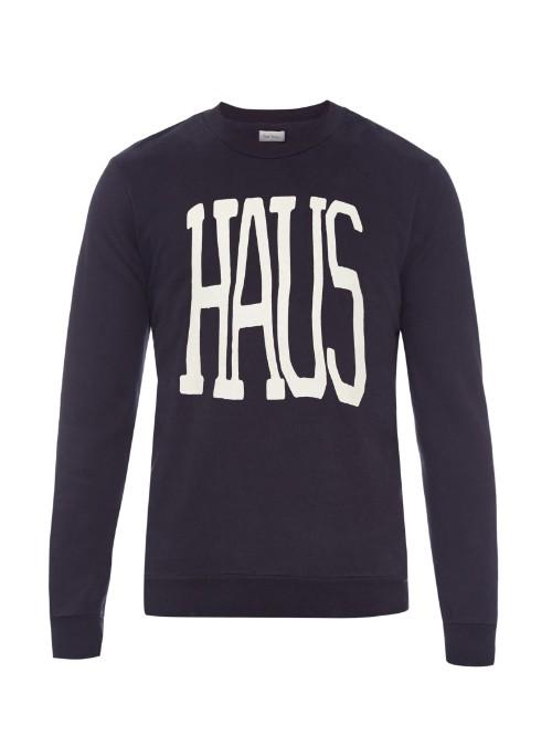 Paul Smith Haus-print Cotton-jersey Sweatshirt
