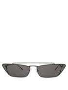 Matchesfashion.com Prada Eyewear - Cat Eye Metal Sunglasses - Womens - Black