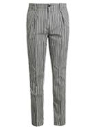 Etro Stripe-print Cotton-blend Trousers