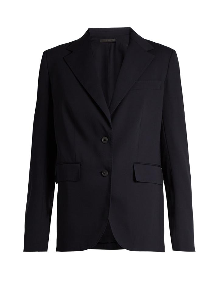 The Row Nodler Single-breasted Wool And Silk-blend Jacket