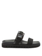 Matchesfashion.com Valentino Garavani - Logo-buckle Leather Sandals - Mens - Black