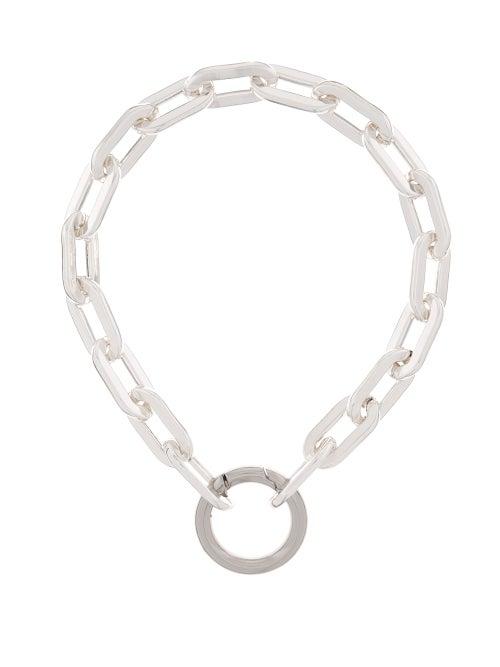 Matchesfashion.com Marques'almeida - Chunky Chain Silver Plated Choker - Womens - Silver
