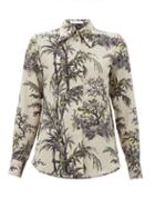 Matchesfashion.com Bella Freud - Little Prince Chinoiserie-print Silk Shirt - Womens - Gold
