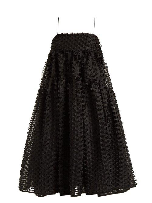 Matchesfashion.com Cecilie Bahnsen - Sofie Fil Coup Organza Dress - Womens - Black