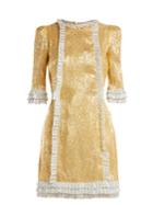 The Vampire's Wife Cate Metallic Silk-blend Dress