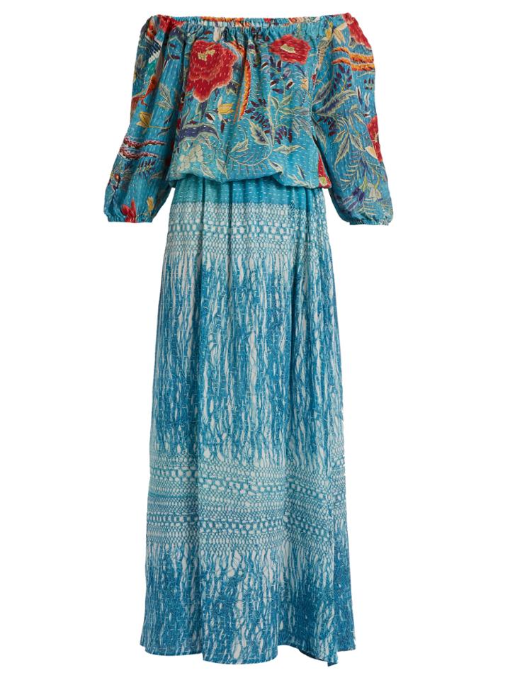 By Walid Nan Silk Crepe De Chine Dress