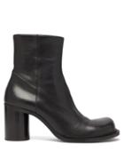 Matchesfashion.com Maison Margiela - Exaggerated Toe Leather Boots - Mens - Black