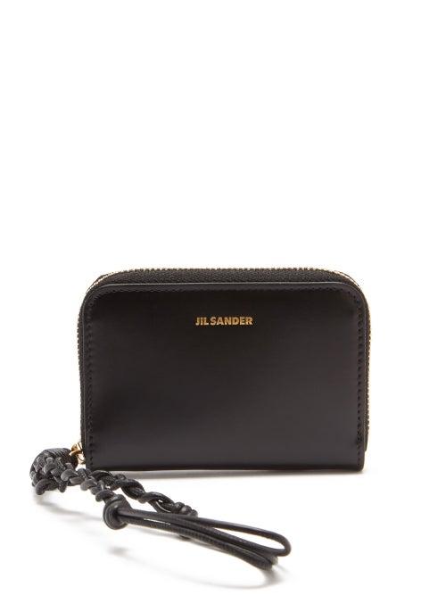 Ladies Accessories Jil Sander - Braided-strap Leather Wallet - Womens - Black