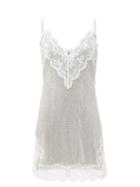 Matchesfashion.com Christopher Kane - Lace-trim Crystal-mesh Cami Mini Dress - Womens - White