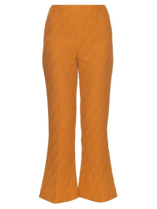 Emilia Wickstead Sammy Textured-jacquard Crepe Trousers