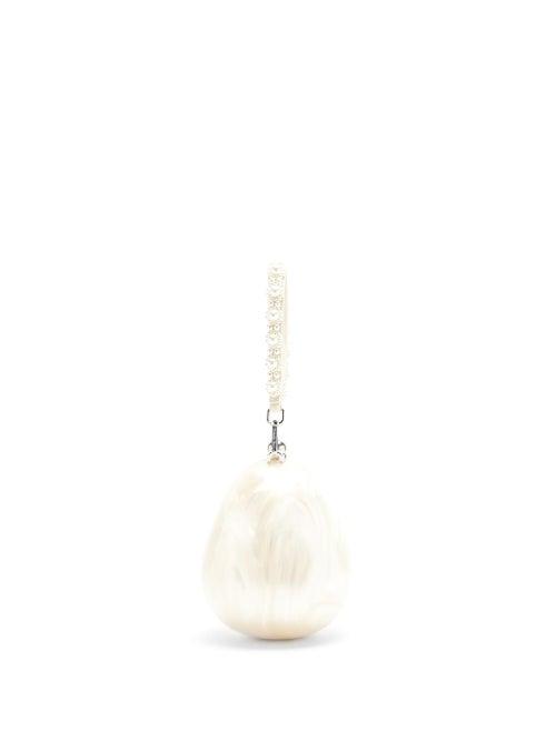 Matchesfashion.com Simone Rocha - Egg Pearlescent-acetate Clutch - Womens - Cream