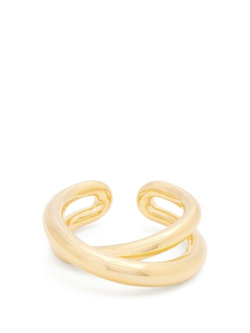 Matchesfashion.com Charlotte Chesnais - Initial Gold Plated Ring - Womens - Gold