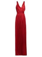 Matchesfashion.com Maria Lucia Hohan - Amena Pliss Tulle Wrap Dress - Womens - Red