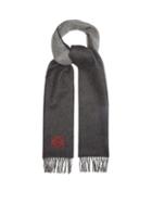 Matchesfashion.com Loewe - Panelled Anagram-embroidered Cashmere Scarf - Mens - Grey