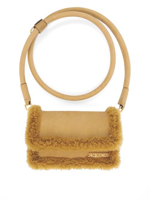 Jacquemus - Rond Faux-shearling And Suede Handbag - Womens - Khaki