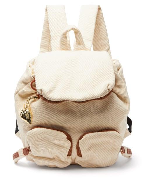 Ladies Bags See By Chlo - Joy Rider Canvas Backpack - Womens - Beige