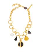 Matchesfashion.com Lizzie Fortunato - Byzantine Gold Plated Charm Necklace - Womens - Gold