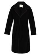 Matchesfashion.com Mackintosh - Wool Blend Herringbone Belted Overcoat - Mens - Black