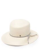 Matchesfashion.com Maison Michel - New Kendall Logo-ribbon Papier Hat - Womens - White