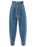 Matchesfashion.com See By Chlo - High-rise Tapered-leg Jeans - Womens - Denim