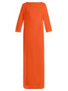 Matchesfashion.com Casa Nata - Boatline Cotton Gauze Dress - Womens - Orange