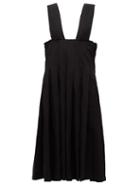 Matchesfashion.com Comme Des Garons Comme Des Garons - Raw-edge Pleated Pinafore Dress - Womens - Black