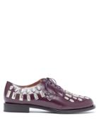 Samuele Failli Maya Hammered-metal Appliqu Derby Shoes