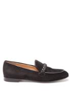 Matchesfashion.com Gianvito Rossi - Benny Leather-trimmed Suede Loafers - Womens - Black
