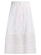 Sea Lace-trimmed Cotton Skirt