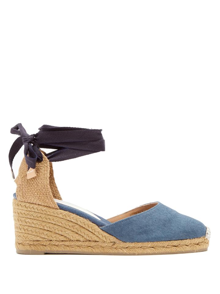 Castañer Carina Denim Wedge Espadrilles