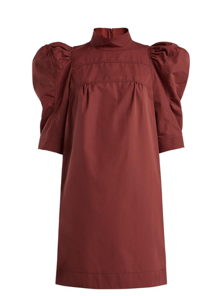 Chloé Puff-sleeve Cotton Poplin Dress