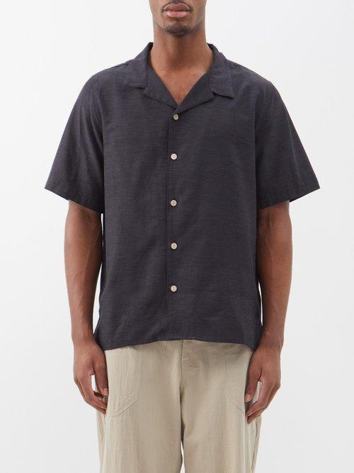 Maran - La Linda Organic Cotton-blend Shirt - Mens - Black