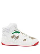 Gucci - Basket High-top Faux-leather Trainers - Mens - White
