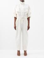 Zimmermann - High Tide Linen Utility Jumpsuit - Womens - Ivory