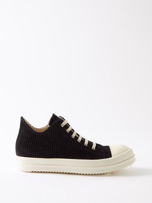 Rick Owens Drkshdw - Scarpe Corduroy Trainers - Mens - Black White