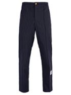 Thom Browne Chalk-stripe Cotton Chino Trousers