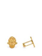 Alexander Mcqueen Flat-skull Brass Cufflinks