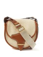 Isabel Marant - Botsy Leather-trimmed Woven Cross-body Bag - Womens - Beige Multi