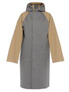 Matchesfashion.com Mackintosh - Contrast Panel Hooded Rubberised Cotton Coat - Mens - Grey