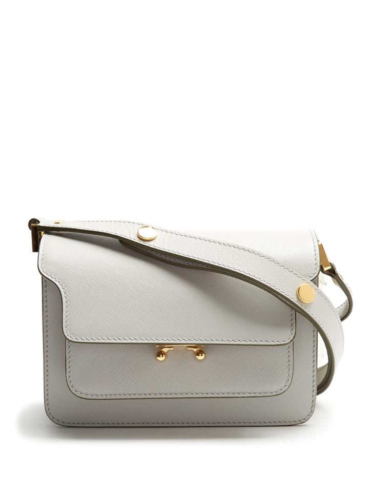 Marni Trunk Mini Saffiano-leather Shoulder Bag