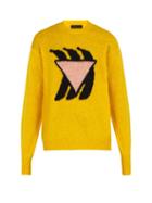 Matchesfashion.com Prada - Shetland Knit Wool Sweater - Mens - Yellow Multi