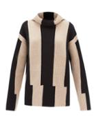 Joseph - Striped Roll-neck Ribbed Wool Sweater - Womens - Black Multi