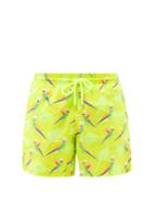 Matchesfashion.com Vilebrequin - Moorea Parrot-print Swim Shorts - Mens - Green Multi