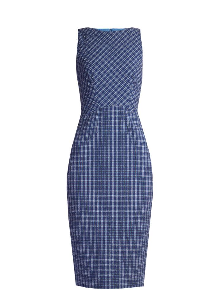 Altuzarra Shadow Checked Seersucker Dress