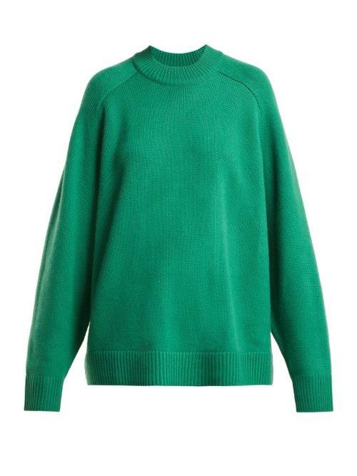 Matchesfashion.com Tibi - Oversized Cashmere Sweater - Womens - Green