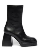 Ladies Shoes Nodaleto - Bulla Corta Leather Ankle Boots - Womens - Black